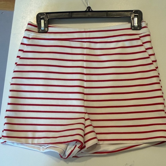English Factory Red and White Striped Sleeveless Jacket with Gold Buttons - Picture 7 of 8